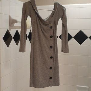 Grey button down dress